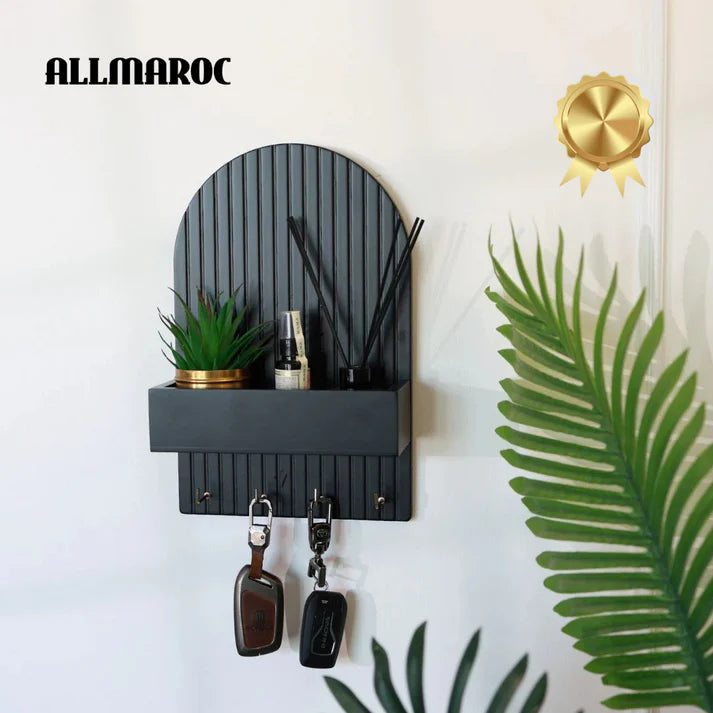 Porte-clés mural avec étagère