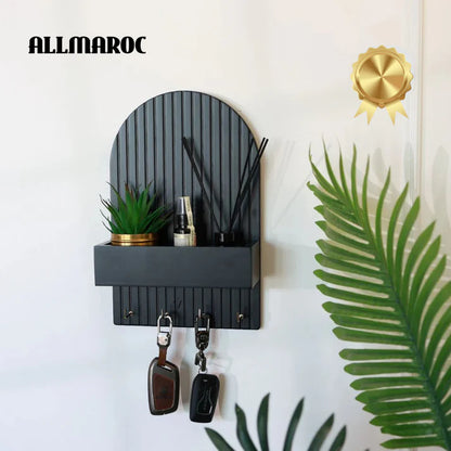 Porte-clés mural avec étagère