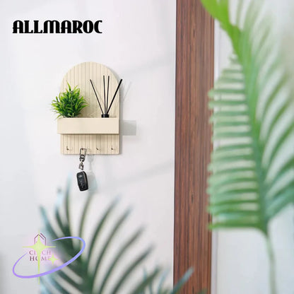 Porte-clés mural avec étagère